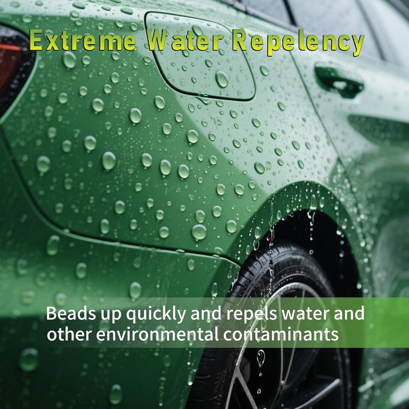 EKSPOLAN Graphene Spray Coating(16.9 Oz.) - UV Ceramic Coating for Cars -3-in-1Next Gen Car Wax Spray for Cars for Incredibly Slick, Glossy Finish- Waterless Wash & Wax (Green-500ml) - Image 5